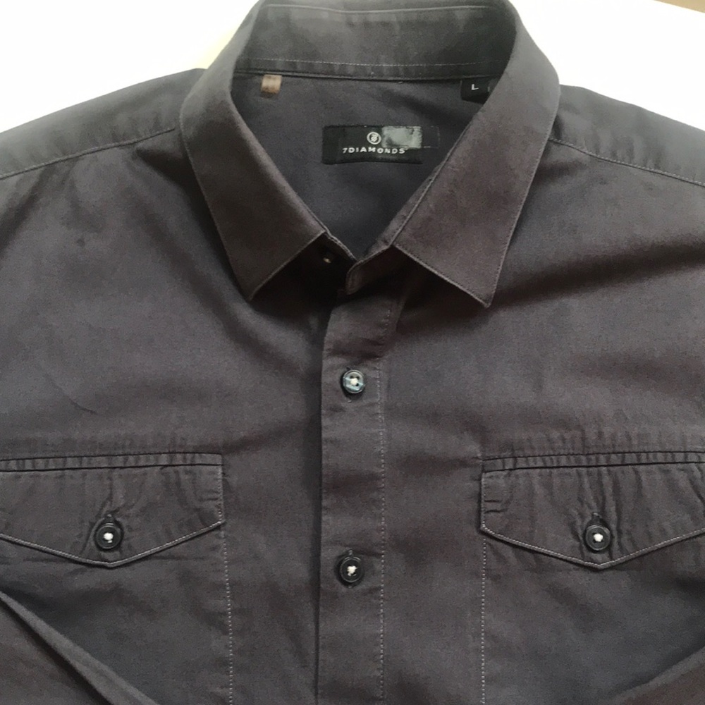 Men’s 7Diamonds L Navy Button up shirt